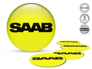 Saab Radaufkleber Logo Harzgewölbtes Design